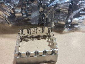 Doublé inox carré 25 pièces