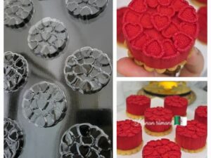 101969 شفاف شكولاطة قلوب ملتصقة  3 قطع