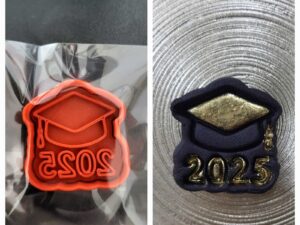 102540 طابع 3d قبعة التخرج 2025