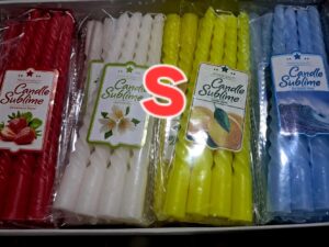 103011 شموع ملونة parfumés حجم صغير 4 قطع