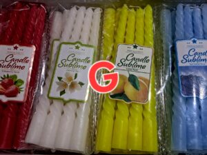 103010 شموع ملونة parfumés حجم كبير 4 قطع