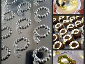 103338 شفاف شكولاطة شكل سبحة 3 قطع