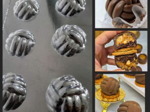 103299 شفاف شكولاطة 3 قطع شكل كرة