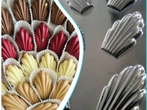 103409 شفاف شكولاطة شكل مادلان محرزز 3 قطع