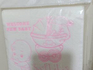 103488 مناديل ورقية السبوع بنت لون وردي