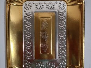 104056 بلاطو ذهبي بالفضي مستطيل 10 قطعة