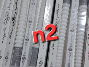 103904 شموع New 2 لون فضي