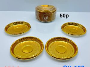 104086 سوتاس مدور لون ذهبي 50 قطعة